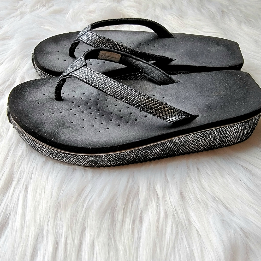 Volatile Wedge Snakeskin Sandals